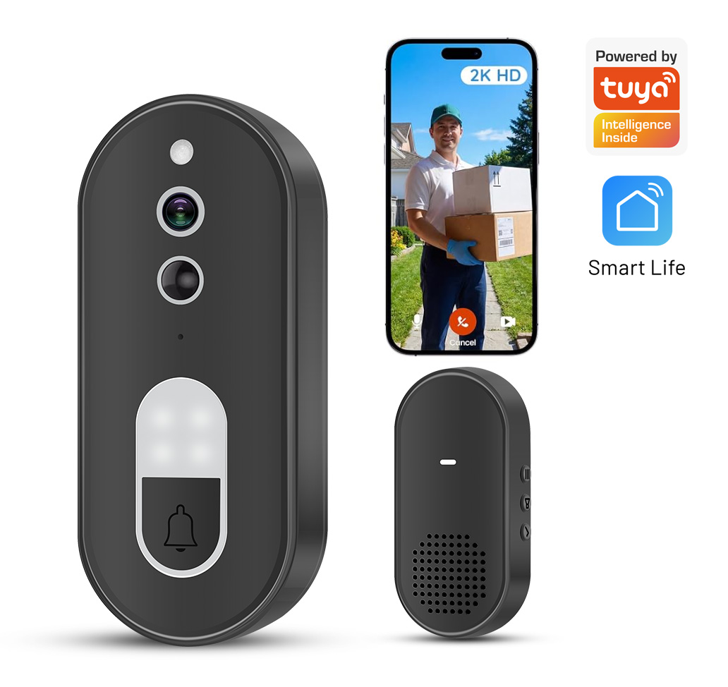 Home Security Bell - Tuya 1080P HD Bel Pintu Video