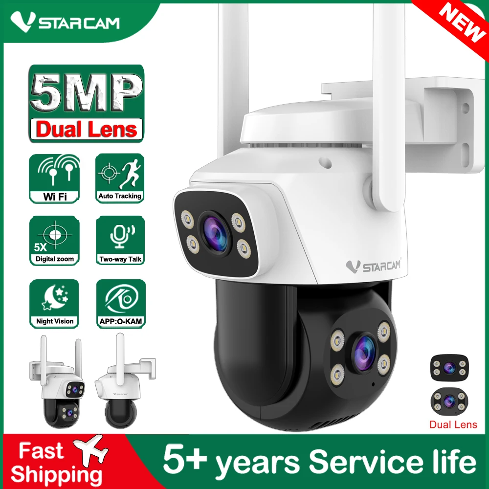 Home Security Kamera - Vstarcam Kamera PTZ Wifi Lensa Ganda