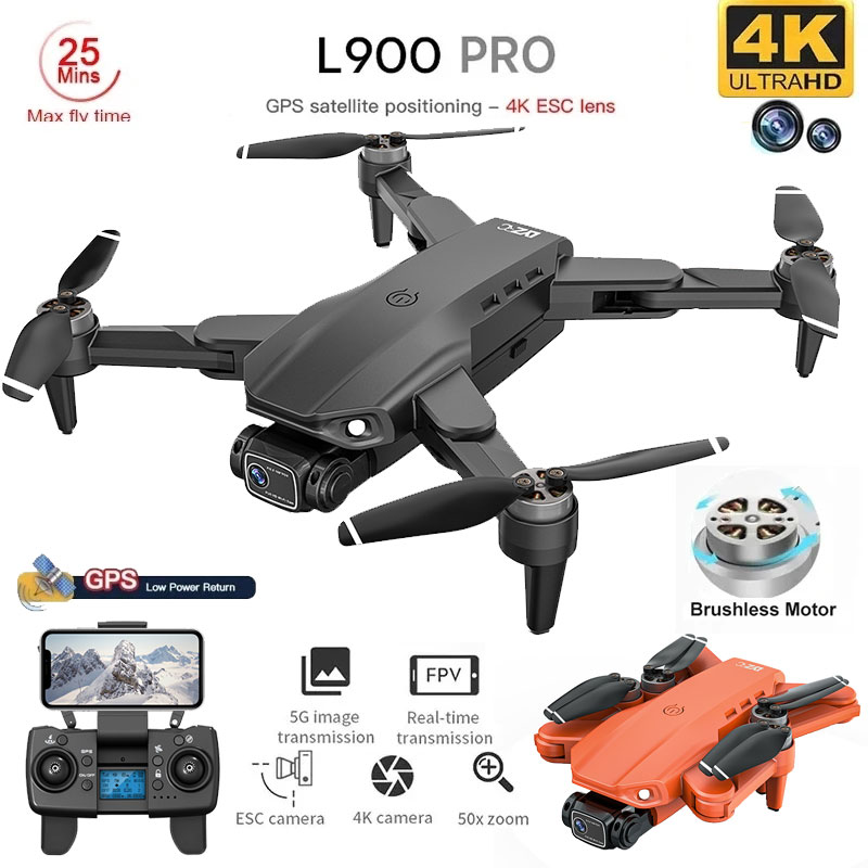 Home Security Cameras Outdoor - L900 Pro Drone mainan kamera ganda