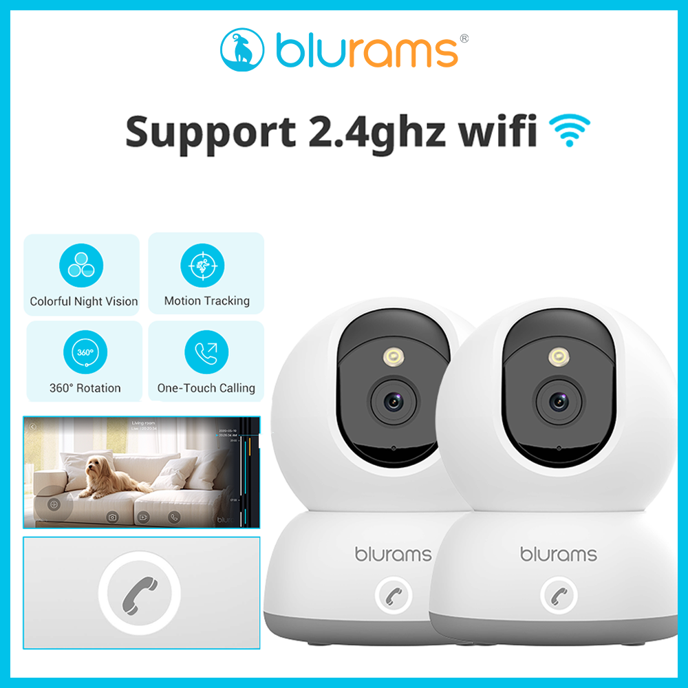 Home Security Kamera - 2 Buah Kamera Blurams 2K dengan