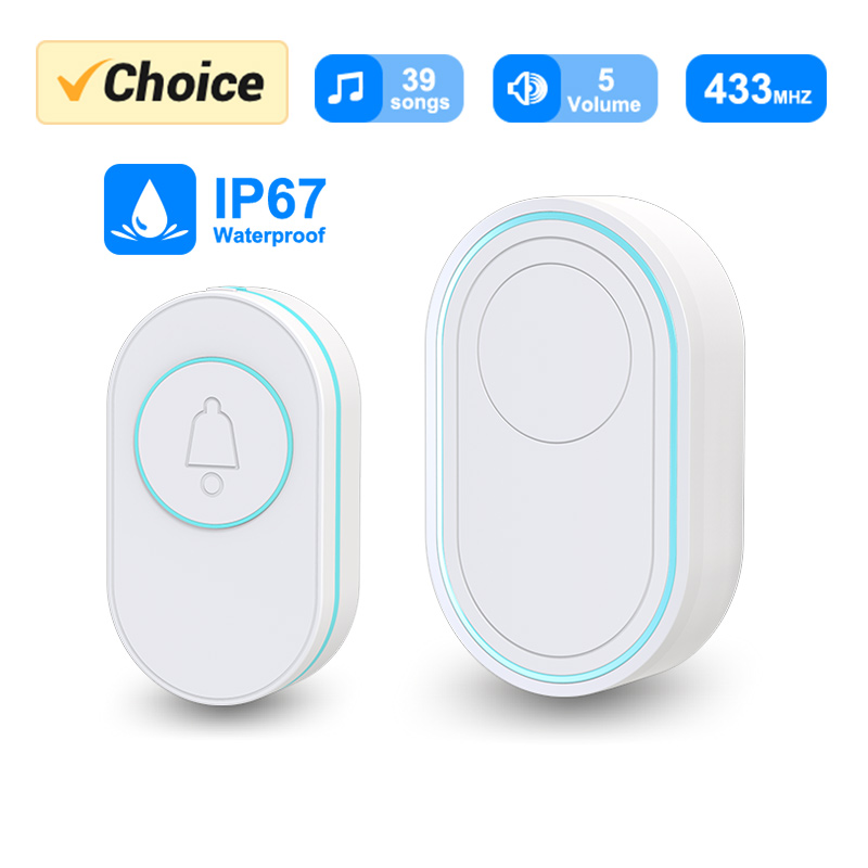 Home Security Bell - Bel pintu nirkabel IP67, bel pintu