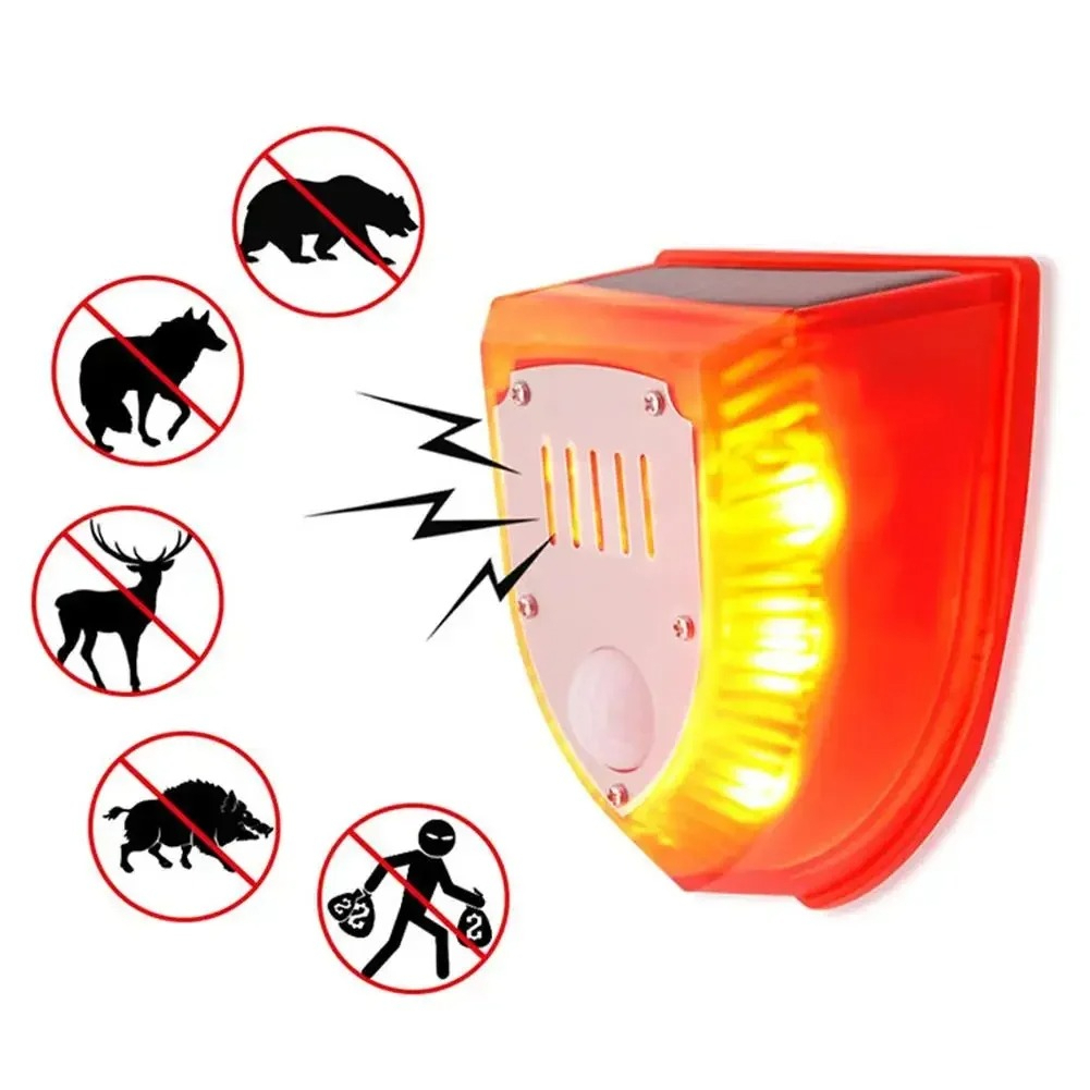 Home Security Yard Sign - Alarm Sirine Keamanan Tenaga Surya Luar