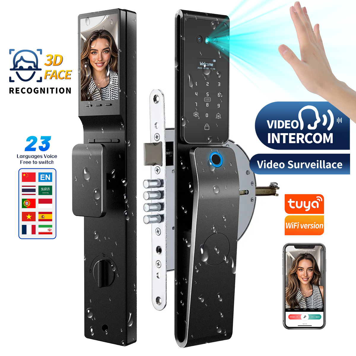 Home Security Keypad - Kunci Digital Pintar Tuya dengan Pengenalan
