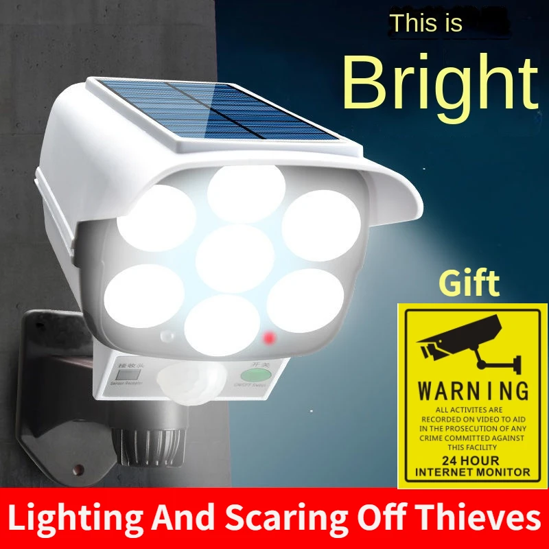 Home Security Brand - Lampu LED 77 nirkabel luar ruangan,