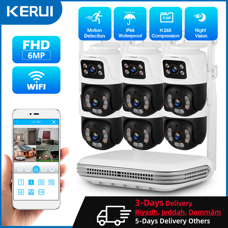 Home Security Kit With Camera - KERUI Kit kamera pengintai keamanan rumah,