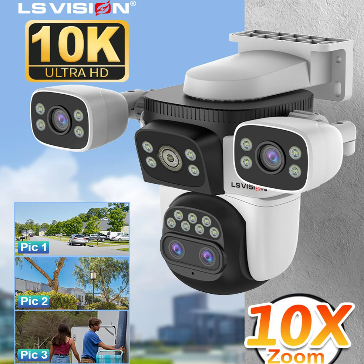 Home Security Kamera - LS VISION Kamera Keamanan WiFi Tiga