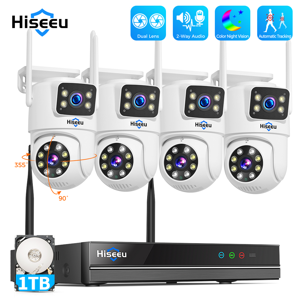 Home Security Kit With Camera - Sistem Keamanan Kamera WiFi Hiseeu 6MP