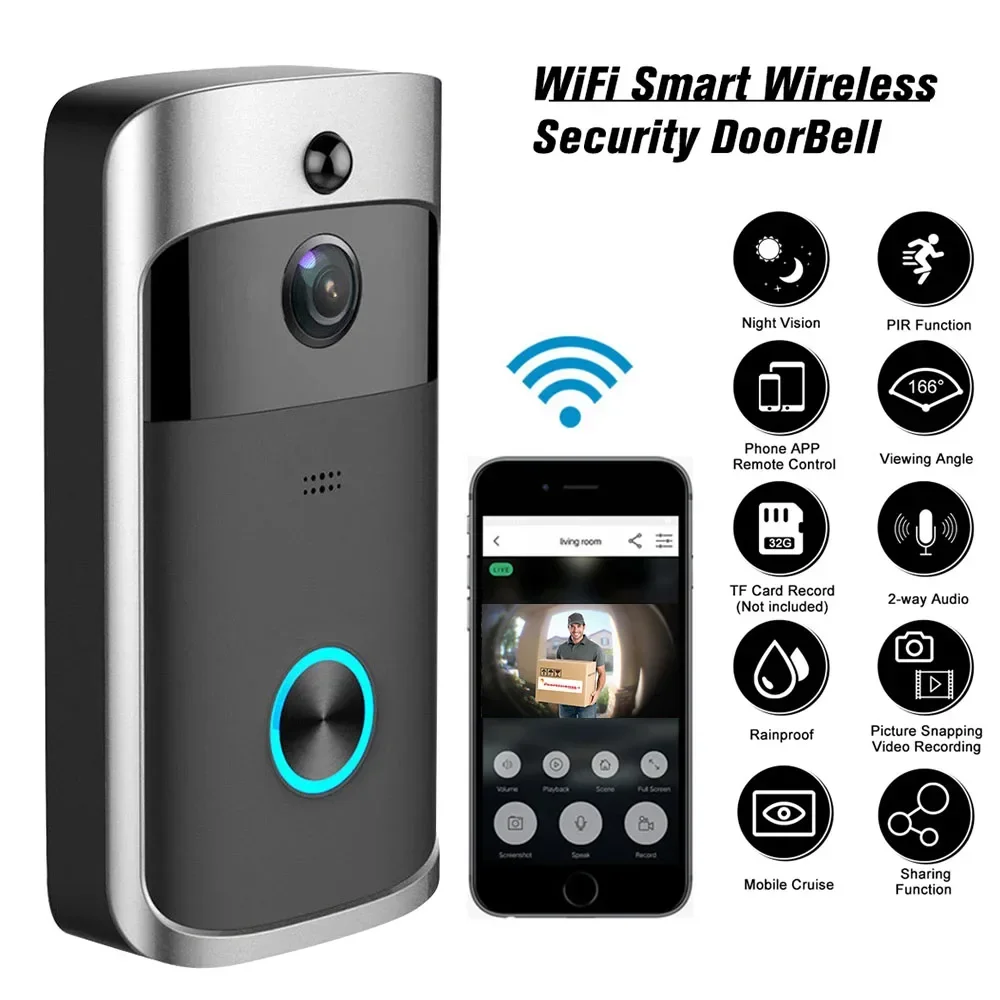Home Security Bell - Bel Pintu WIFI Nirkabel Rumah Pintar
