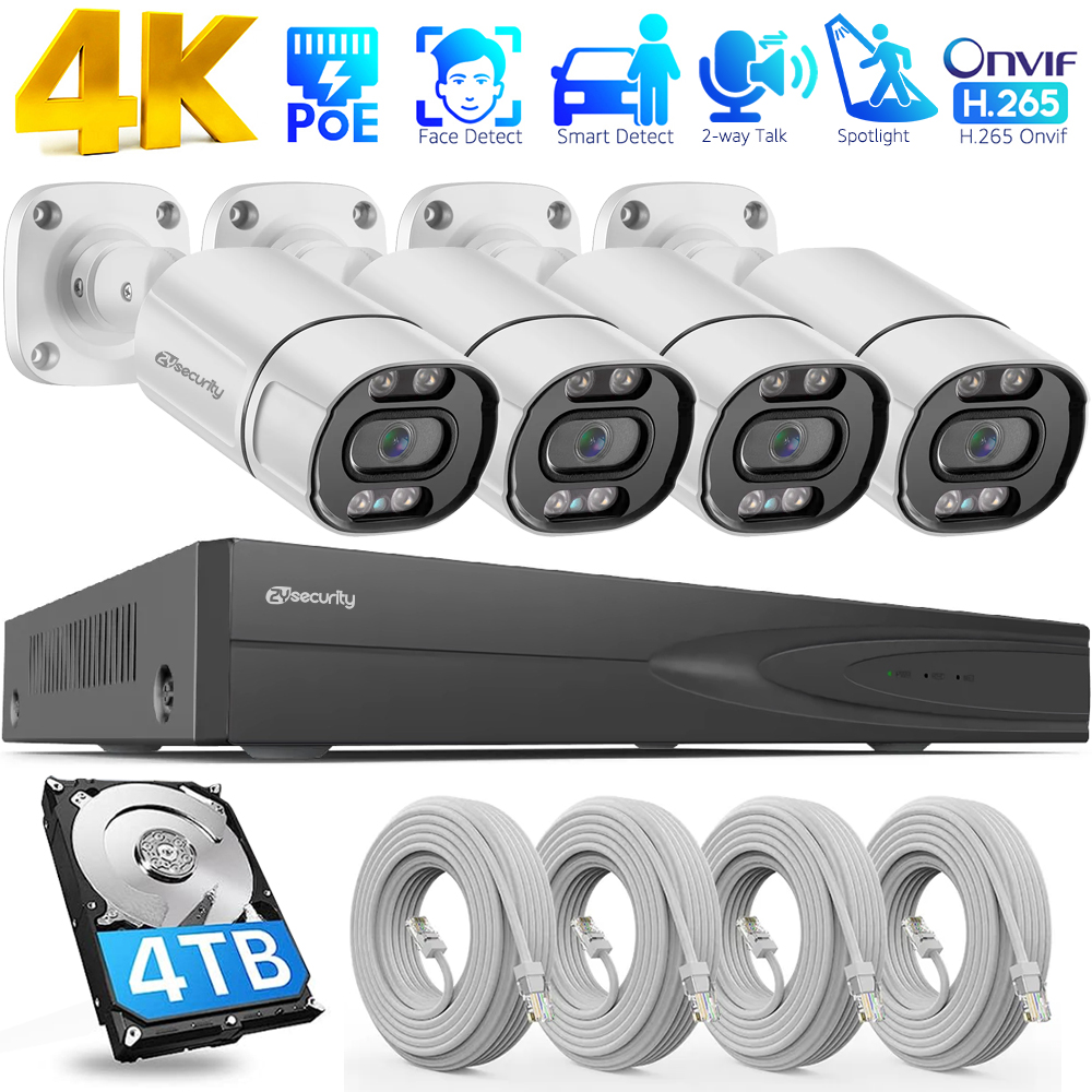 Home Security Kit With Camera - Sistem Kamera Keamanan PoE 4K 4CH