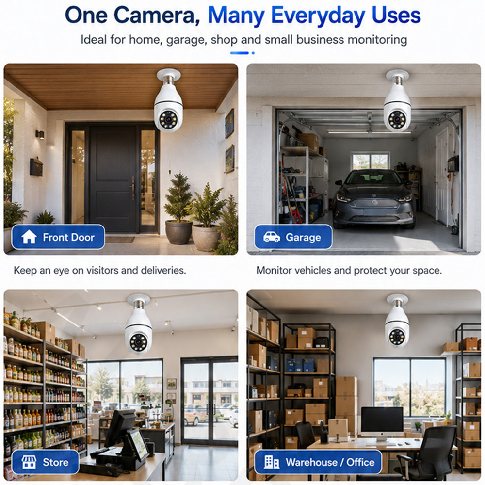 Kamera Bohlam Tuya Wireless Li - Home Security Kamera ulasan dan harga