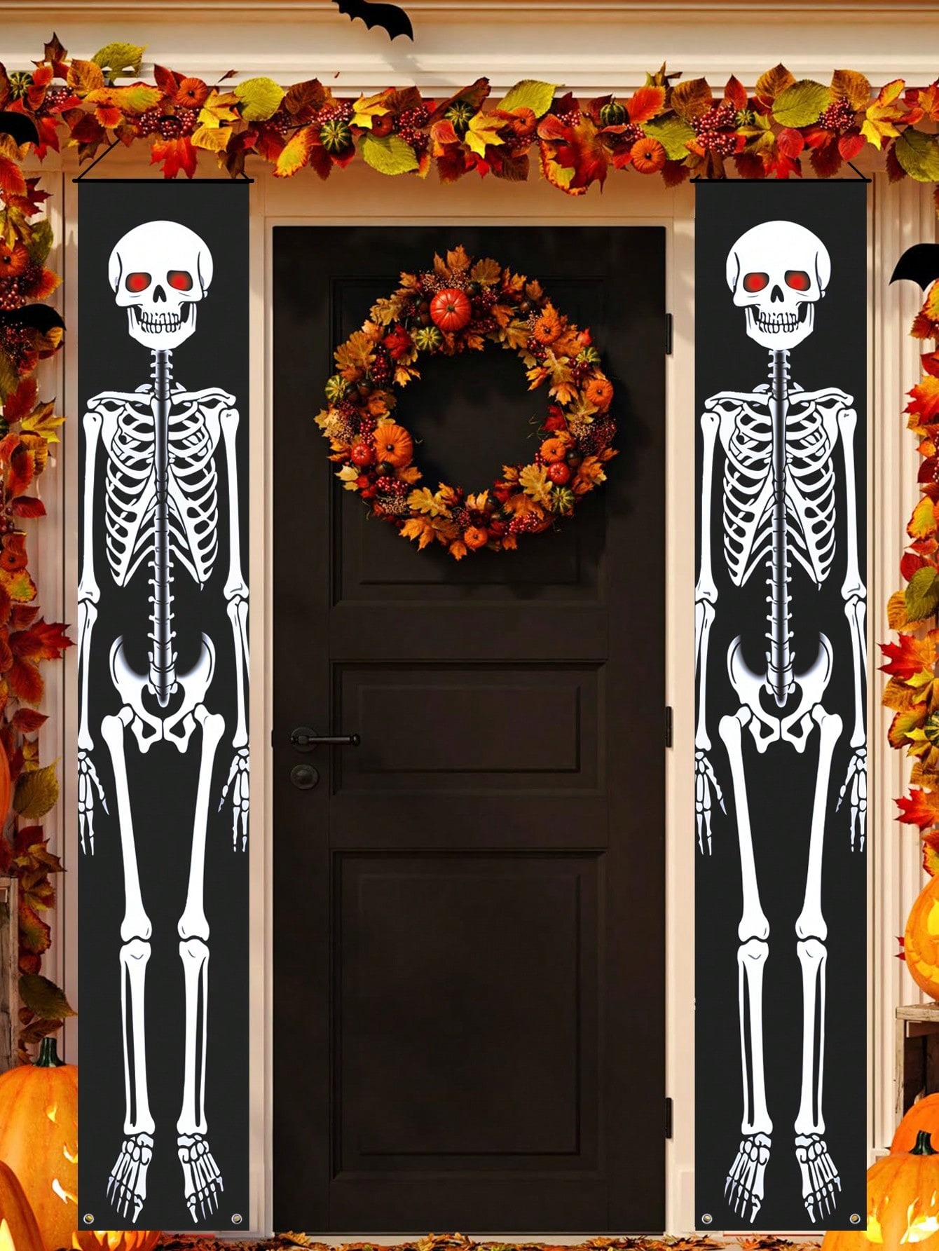 2Pcs Spanduk Pintu Halloween M - Home Security Yard Sign ulasan dan harga