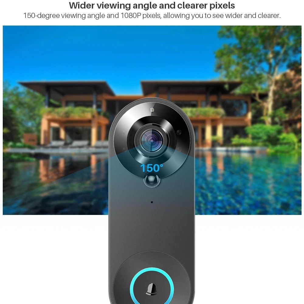 Tuya 1080P Bel Pintu WIFI Nirk - Home Security Bell ulasan dan harga