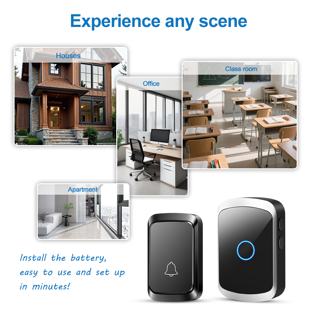 Bel Pintu Nirkabel Pintar Kit  - Home Security Bell ulasan dan harga