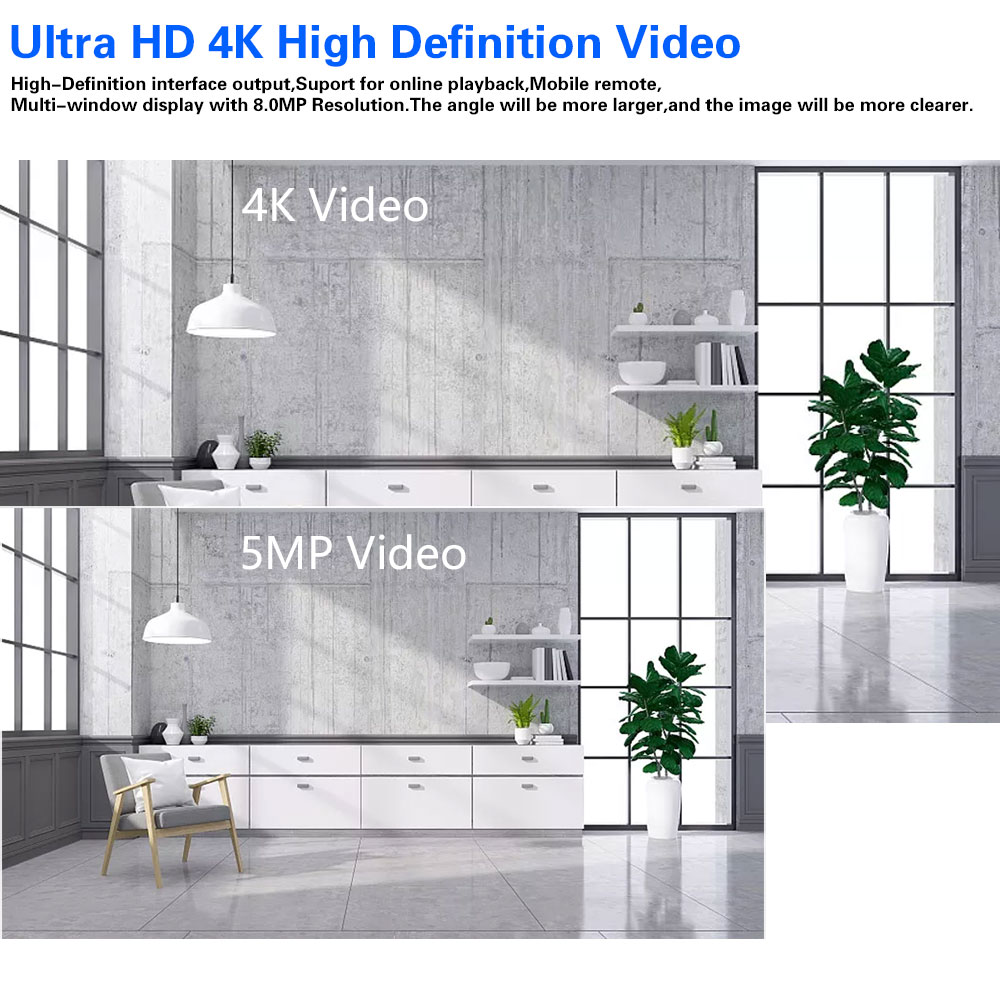8CH 4K 8MP PoE NVR perekam Vid - Home Security Video Recording Systems ulasan dan harga