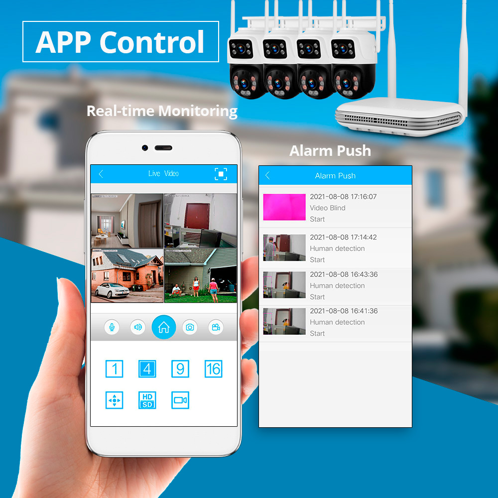KERUI Kit kamera pengintai kea - Home Security Kit With Camera ulasan dan harga