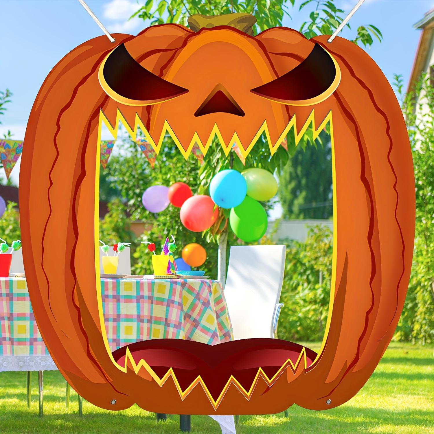 Bingkai Foto Booth Jack O Lant - Home Security Yard Sign ulasan dan harga
