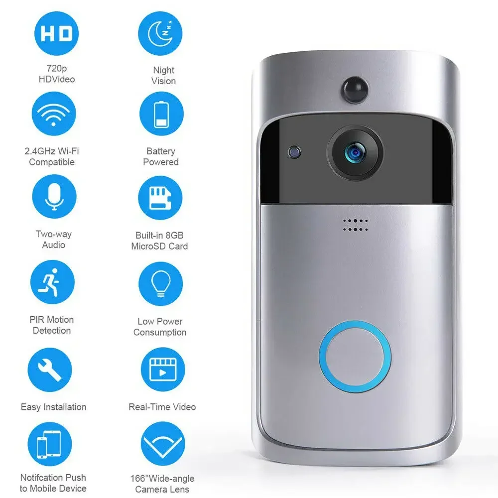 Bel Pintu WIFI Nirkabel Rumah  - Home Security Bell ulasan dan harga