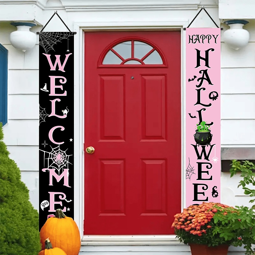 Spanduk Teras Halloween Pink H - Home Security Yard Sign ulasan dan harga