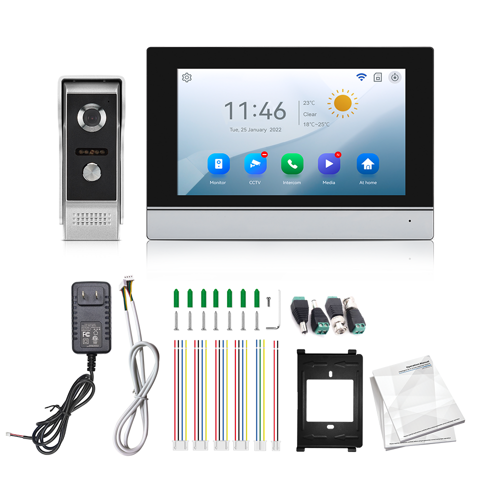Layar IPS 7 Inci 2MP Tuya Kont - Home Security Indoor Cameras ulasan dan harga