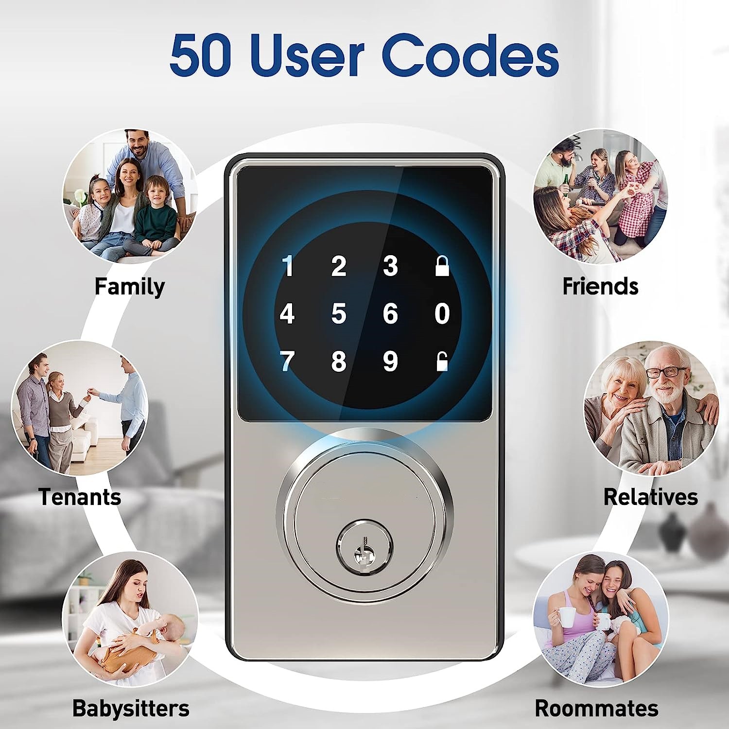 Kunci Pintar dengan Kata Sandi - Home Security Keypad ulasan dan harga