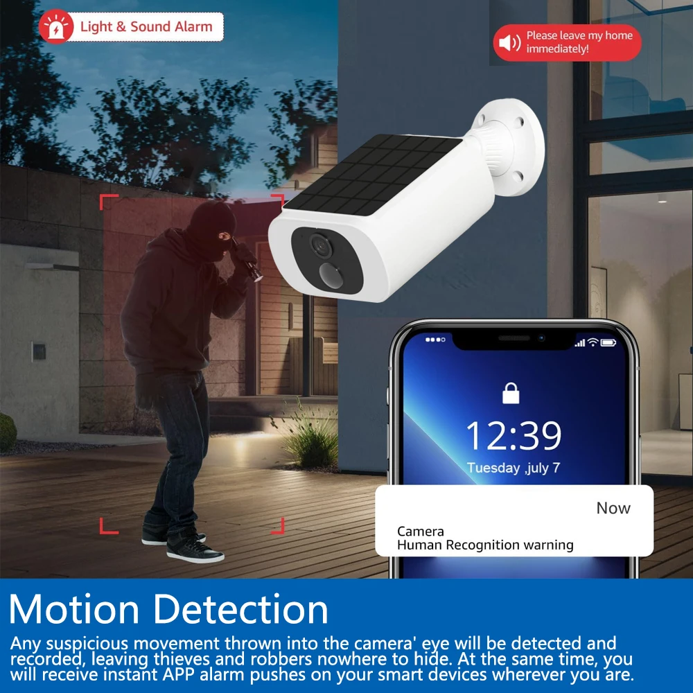 Kamera Keamanan Tenaga Surya T - Home Security Bell ulasan dan harga