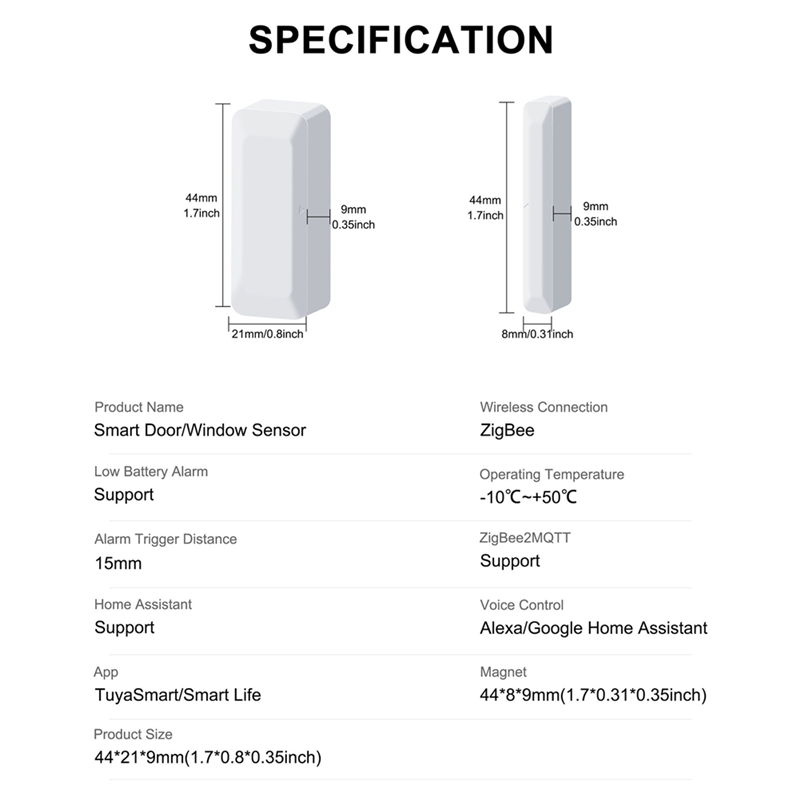 ABLG Tuya Zigbee Sensor Pintu  - Home Security Doors ulasan dan harga