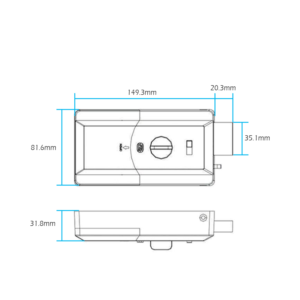 Tahan Air Smart Pintu Rim Kunc - Home Security Keypad ulasan dan harga