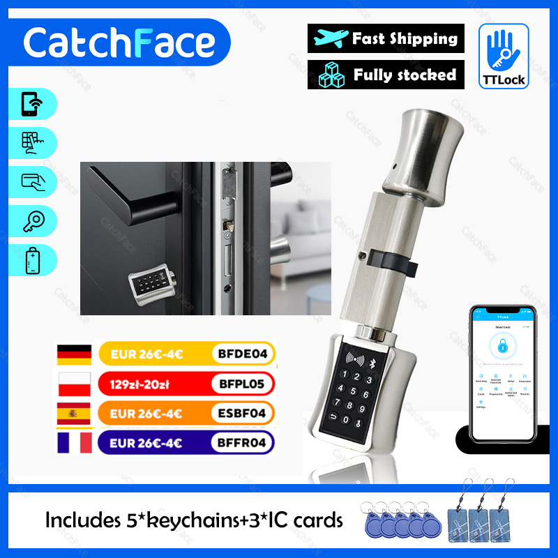 TTlock Kunci Silinder Pintar B - Home Security Keypad ulasan dan harga